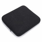 Black washable, non-slip cushion cover with a zip